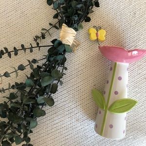 Avon Porcelain Flower Candle Holder